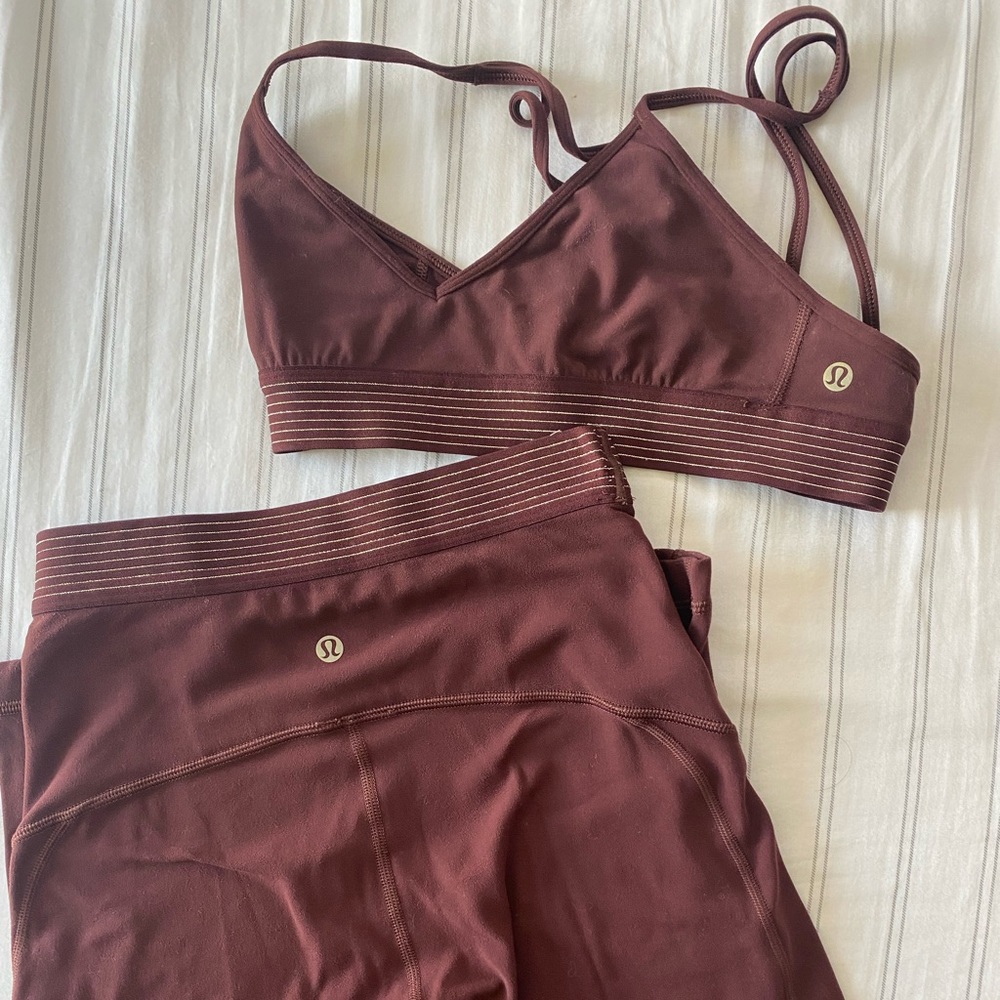Size 4 Lululemon maroon set